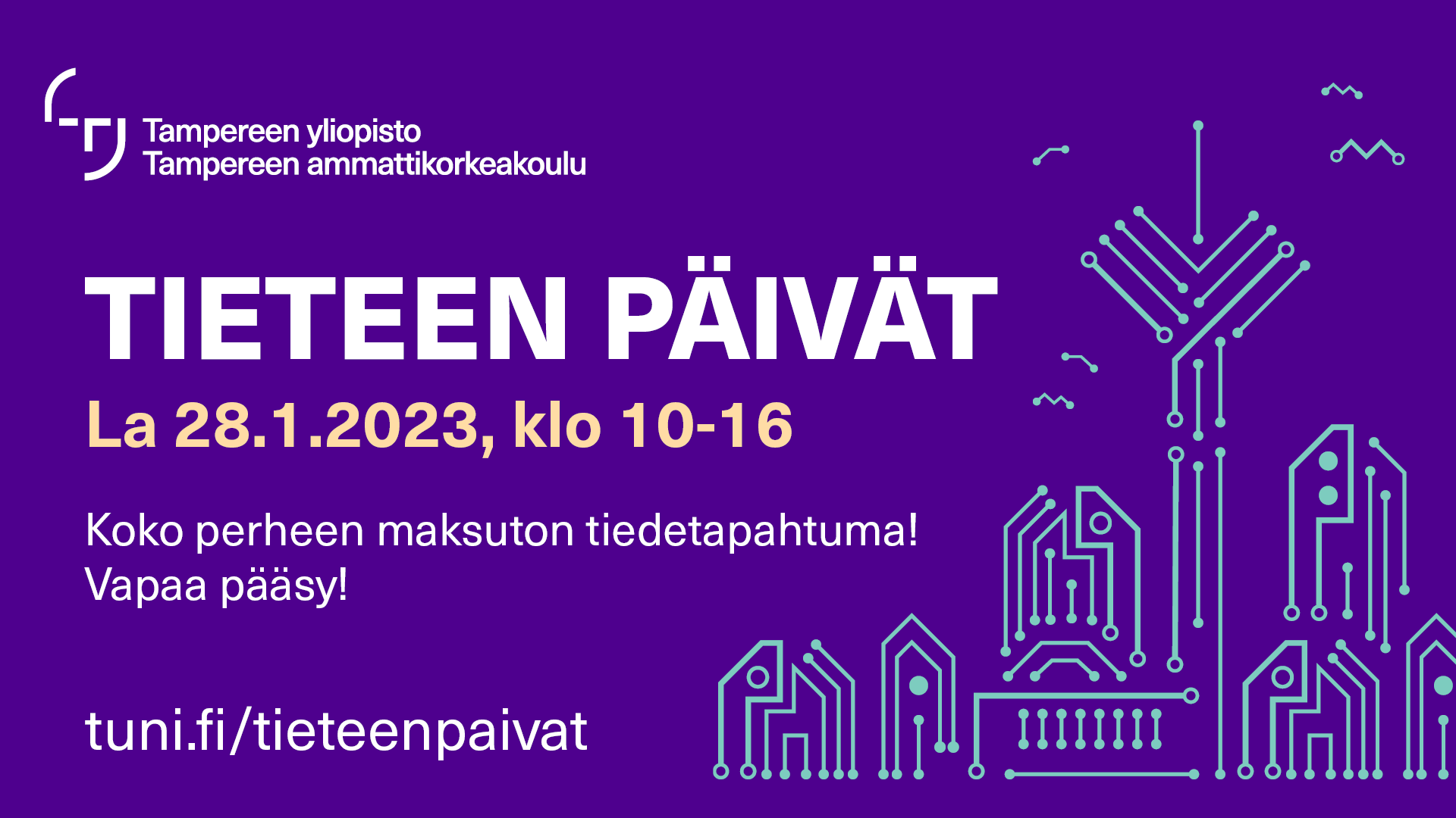 Tampereen Tieteen päivät 2023 Tampere-talossa 28.1.