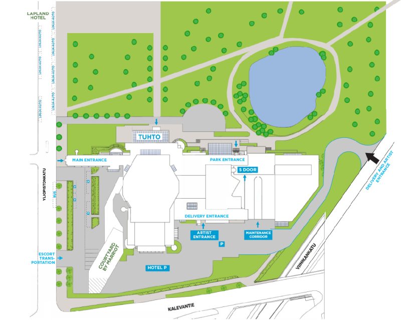 Tampere Hall Door Map