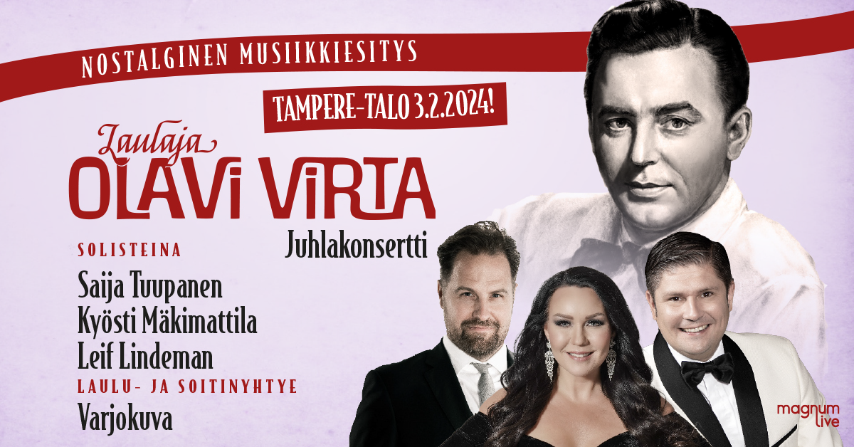Tampere-talo, tapahtuma, Olavi Virta, Juhlakonsertti