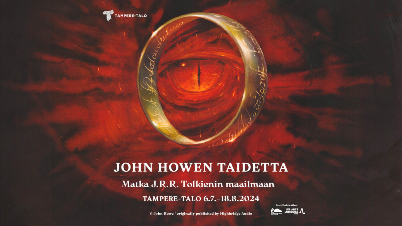 John Howe, "The Eye of Sauron", 2002, muste ja akvarelli paperille, alkuperäinen julkaisija Highbridge Audio.