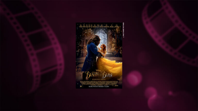 Violettia leffataustaa vasten Beauty and the Beast posteri