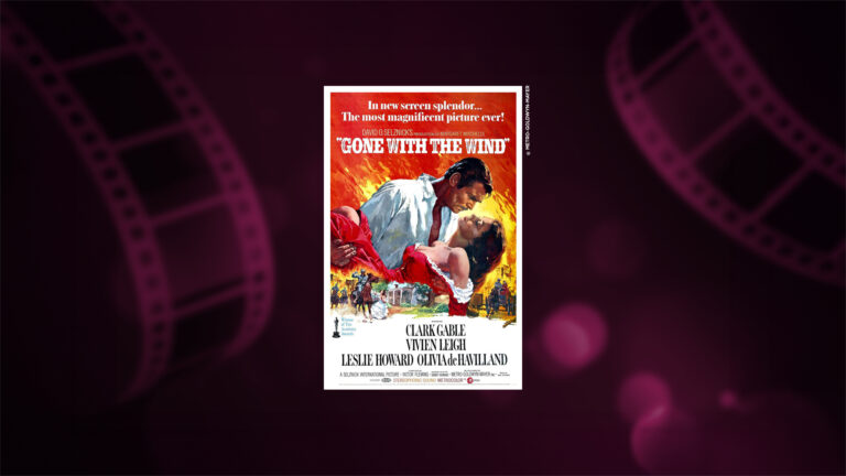 Violettia leffataustaa vasten Gone with the Wind posteri