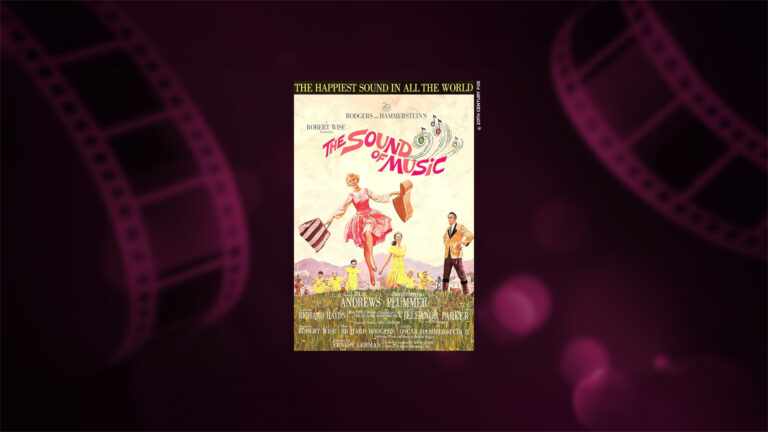 Violettia leffataustaa vasten The Sound of Music posteri