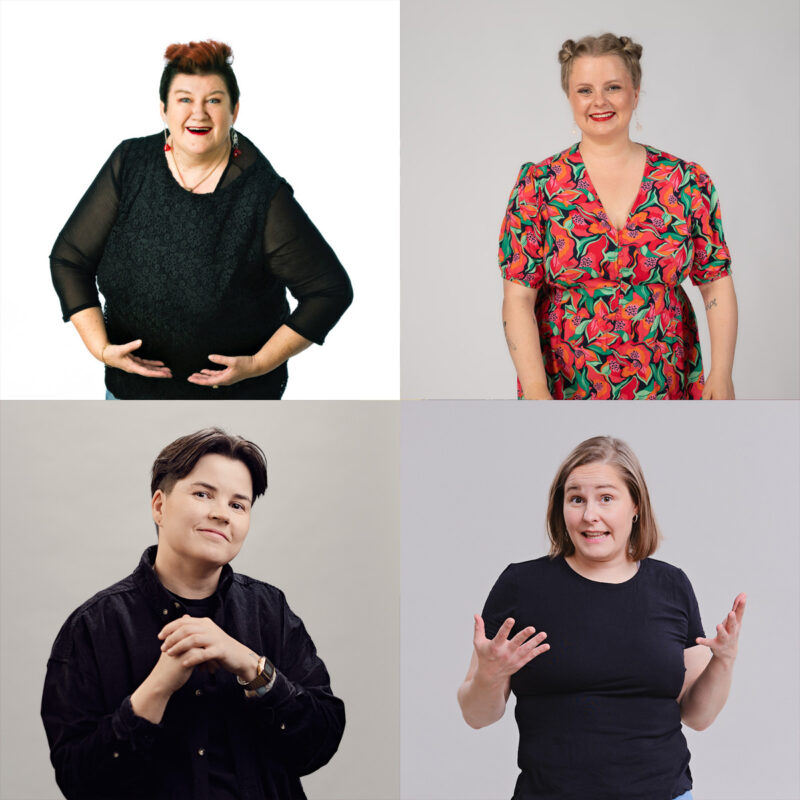 Kuvassa Anitta Ahonen, Ursula Herlin, Amanda Hiekkataipale, ja Laura Haimila.