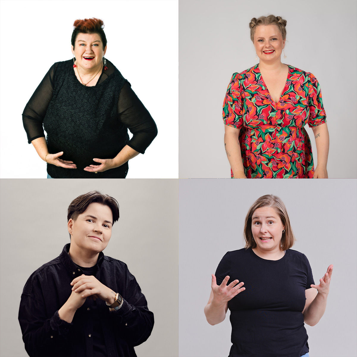 Kuvassa Anitta Ahonen, Ursula Herlin, Amanda Hiekkataipale, ja Laura Haimila.