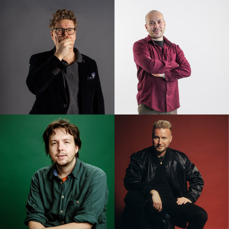 Kuvassa Heikki Vilja, Matti Patronen, Jussi Lankoski & Rudi Rok .