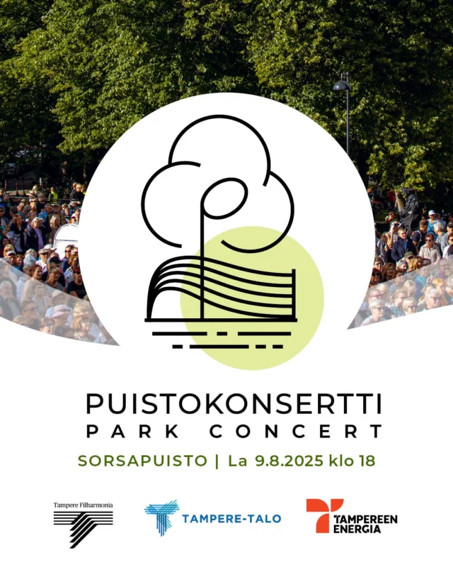 Puistokon­ser­tissa ihastuttavat aurinkoiset sävelmät ja klassiset suosikki­teokset 🌞

🗓 Lauantai 9.8.2025 klo 18
📍 Sorsapuisto, Tampere
💛 Vapaa pääsy

Tampere Filharmonian, Tampereen Energian ja Tampere-talon Puistokonsertin ohjelmassa kuullaan kesäistä, kevyttä ja iloista klassista musiikkia, joka sopii täydellisesti loppukesän iltaan. Konsertin johtaa kahden viime vuoden tapaan Tampere Filharmonian ylikapellimestari Matthew Halls. 🎵

Konsertin aluksi kuullaan Tampere Filharmonian kauden 2025–2026 teemasäveltäjän Sebastian Fagerlundin fanfaari Skylines. Illan huipentaa vangitsevasta melodiastaan tunnettu Boléro, joka esitetään säveltäjä Maurice Ravelin 150-juhlavuoden kunniaksi. 🎺

Illan aikana kuullaan musiikkia Sergei Prokofjevin baletista Romeo ja Julia sekä Pjotr Tšaikovskin baletista Pähkinänsärkijä. Lisäksi ohjelmassa on Erkki Melartinin Perhosvalssi musiikista satunäytelmään Prinsessa Ruusunen. 🩰

Konsertin solistina säihkyy valovoimainen koloratuurisopraano Anu Komsi. Hän esittää konsertissa muiden muassa Giacomo Meyerbeerin Catherinen huiluaarian oopperasta Pohjantähti (L'Étoile du Nord) sekä Antonín Dvořákin Rusalkan laulun oopperasta Rusalka. 💃

Suomalaisten suosikkisäveltäjien tuotannosta kuullaan Jean Sibeliuksen musiikkia William Shakespearen näytelmään Myrsky. Erna Tauron Höstvisa Tove Janssonin sanoihin, Oskar Merikannon Päivyt paistaos sekä Melartinin Minä metsän polkuja kuljen kuullaan Anu Komsin tulkitsemina. 🎵

Yleisölle maksuttoman Puistokonsertin on mahdollistanut jo yhdeksän vuoden ajan Tampereen Energia. 😍

Puistokonserttipäivänä Tampere-talossa juhlitaan myös Muumi 80 – Suuri syntymäpäiväjuhla -teemapäivää klo 12–17. DJ Juissi virittää puistotunnelman jo klo 15 alkaen. Tapahtumiin on vapaa pääsy. 🎼

@tamperefilharmonia @tampereenenergia @matthewhallsconductor @anukomsi @tamperekaupunki #Puistokonsertti2025 #TampereFilharmonia #Tamperetalo #TampereenEnergia #Muumi80 #Tampere
